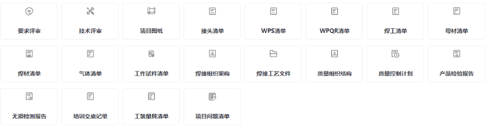 焊接资源管理系功能列表，wrp演示功能列表